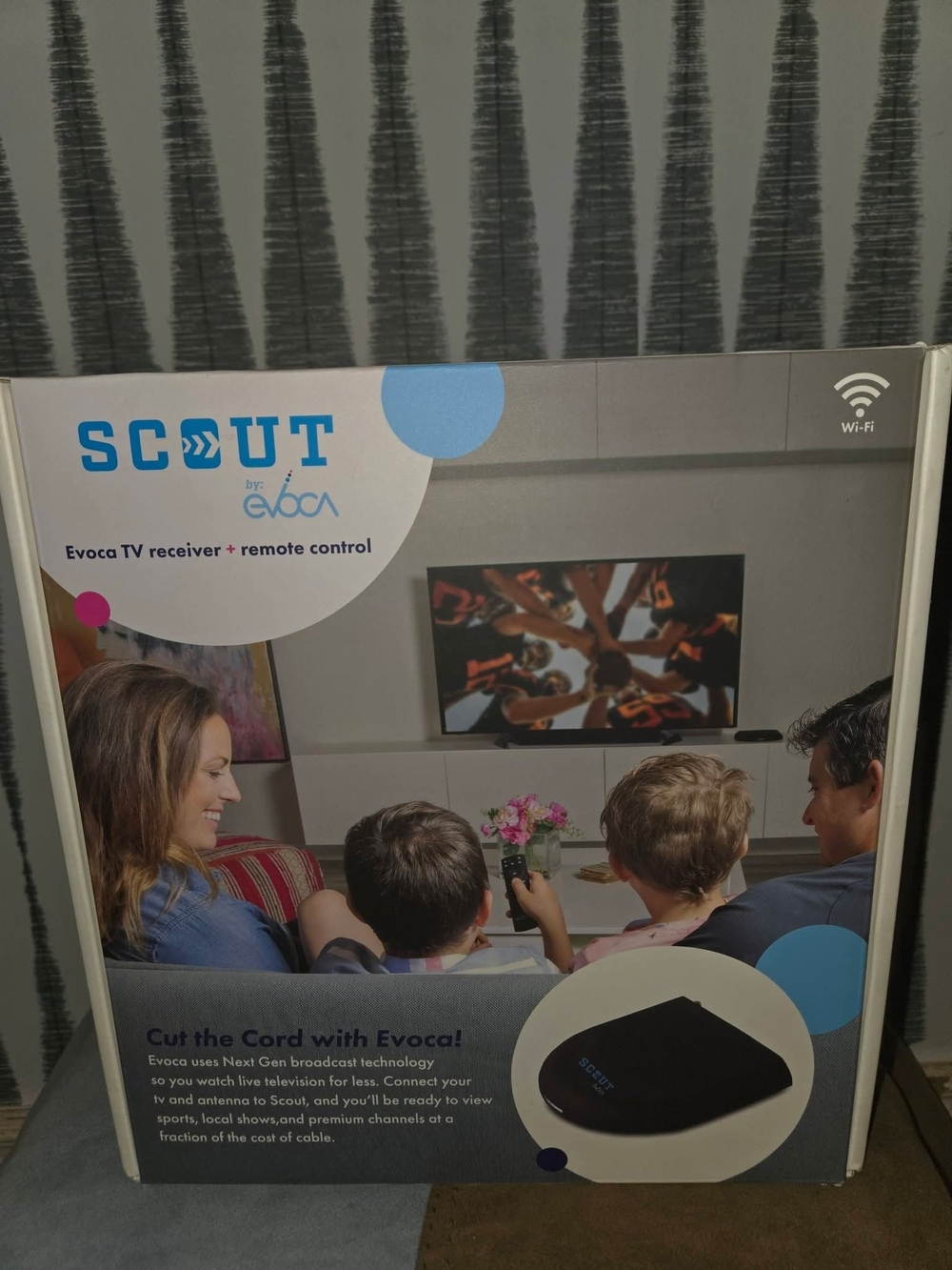 Scout by Evoca TV Receiver & Remote Control Wi-Fi Streaming Box HDMI OTA Digital